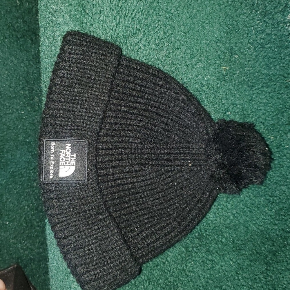 The North Face Black Ribbed Beanie Baby